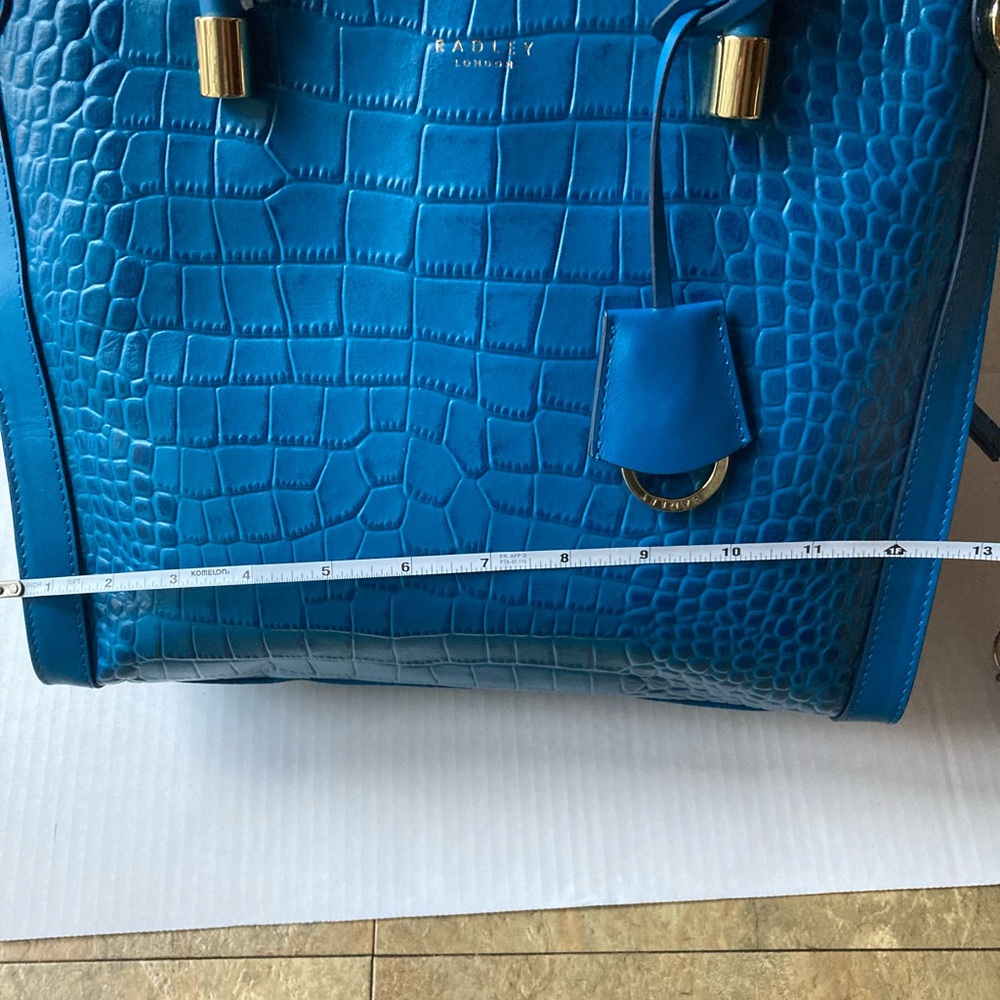RADLEY LONDON Teal Croc-Embossed Satchel - Picture 6 of 15